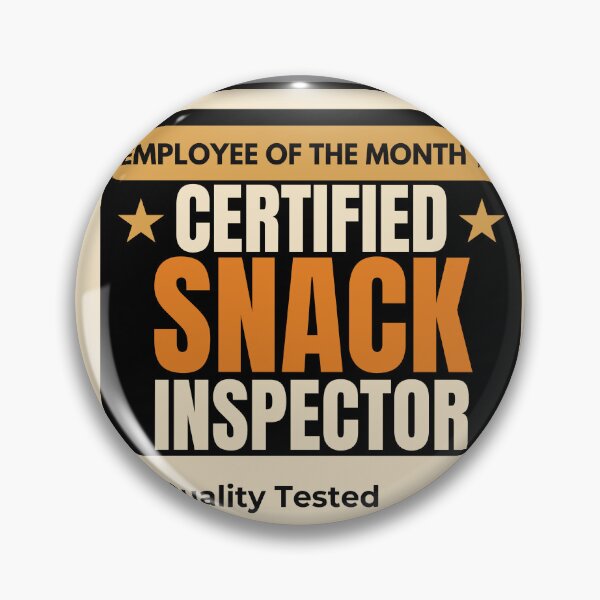 Item preview, Certified Snack Inspector Funny Food Lover Employee Badge T-Shirt designed and sold by Uvclick.