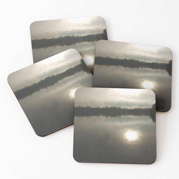 Item preview, Foggy Crown Lakes Skyscape reflection on a Winter Morning designed and sold by MikeWalksUK.