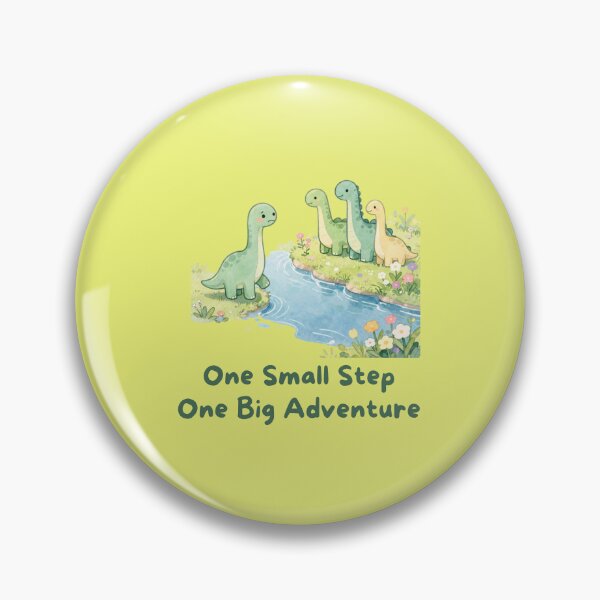 Item preview, One Small Step, One Big Adventure - Cute Watercolor Dinosaur designed and sold by BCapybara.