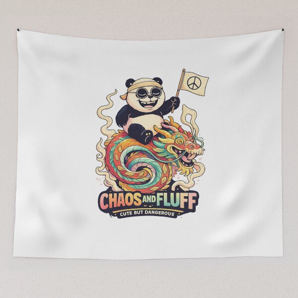 Item preview, Cute But Dangerous Panda Shirt – Hippie Dragon Rider designed and sold by SoftSproutstu.