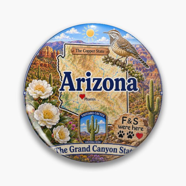 Item preview, Arizona - Collect America with Freckle and Spencer designed and sold by CollectrsCornr.