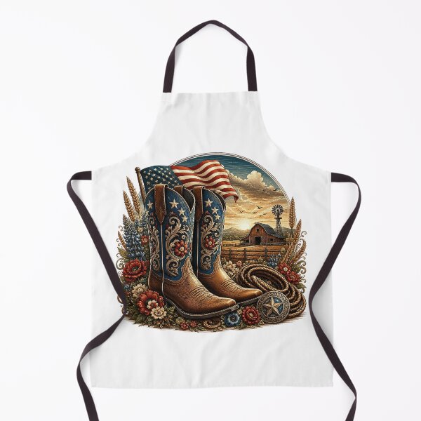 Item preview, Patriotic Cowboy Boots and American Flag designed and sold by PetalGarden.