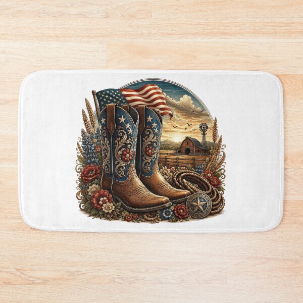 Item preview, Patriotic Cowboy Boots and American Flag designed and sold by PetalGarden.