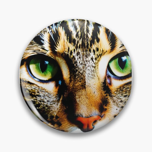 Item preview, Animals - Tabby Cat, Hyper-realistic Portrait with Green Eyes designed and sold by DoodyPets.