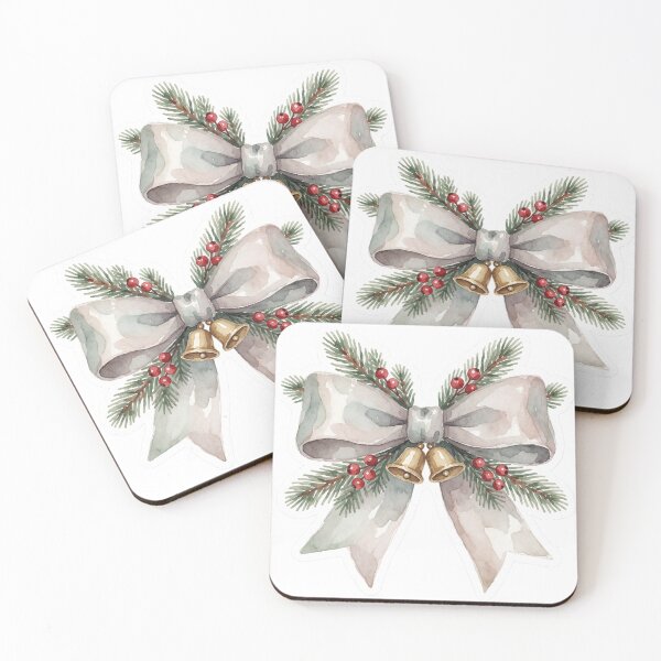 Item preview, Christmas Bells Sticker | Holiday Ribbon Decor designed and sold by AillustriaAK.