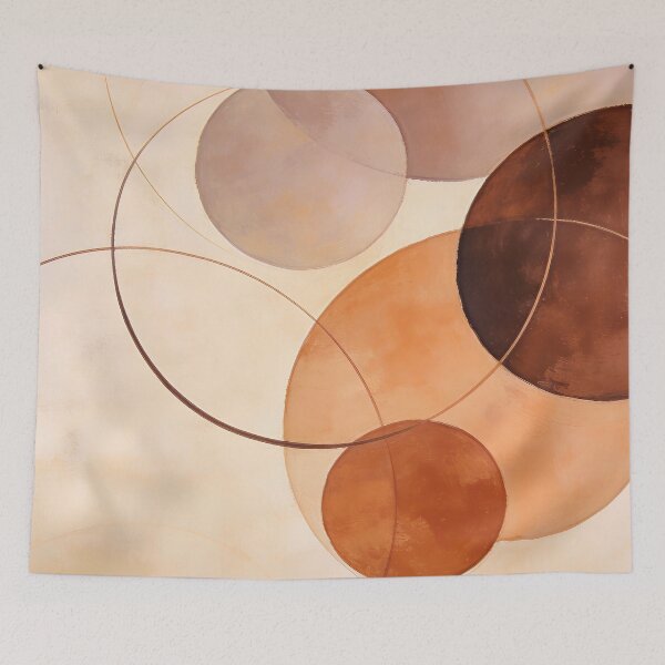 Item preview, Abstract circles in shades of brown designed and sold by paulrommer.