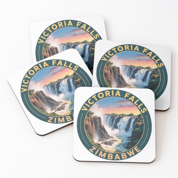 Item preview, Zambezi Victoria Falls – Realistic Sunset Travel Badge designed and sold by KivaroArt.