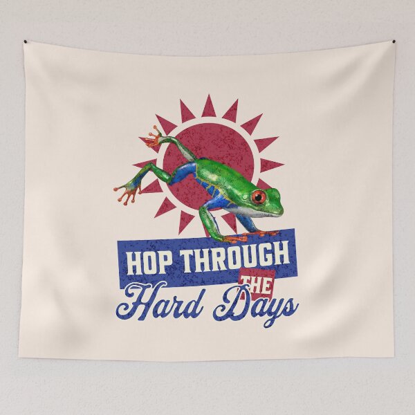 Item preview, Funny Frog Lover Gift Hop Through Hard Days designed and sold by Vac1.