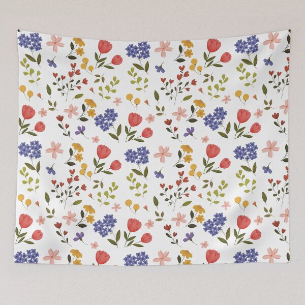 Item preview, Moody Wildflower Meadow and Botanical Floral Pattern designed and sold by StoriesInGrain.