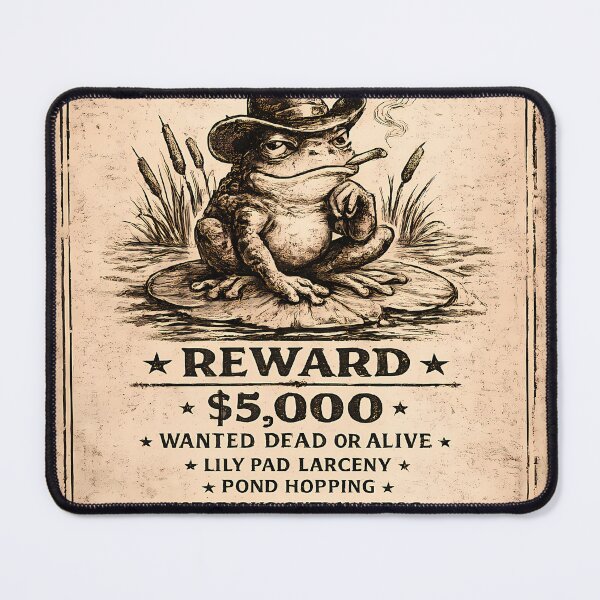 Item preview, Most Wanted Frog Cowboy Vintage Poster designed and sold by Moss & Mellow.