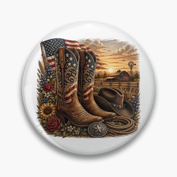 Item preview, Patriotic Cowboy Boots and American Flag designed and sold by PetalGarden.
