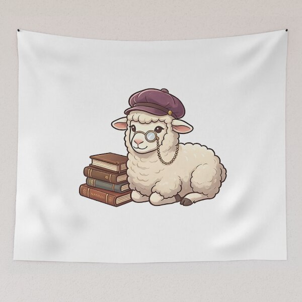 Item preview, book and sheep designed and sold by udsnevershop.