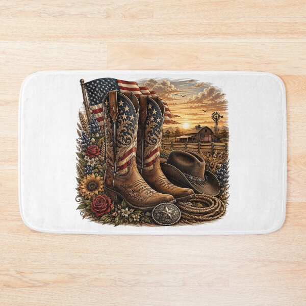 Item preview, Patriotic Cowboy Boots and American Flag designed and sold by PetalGarden.