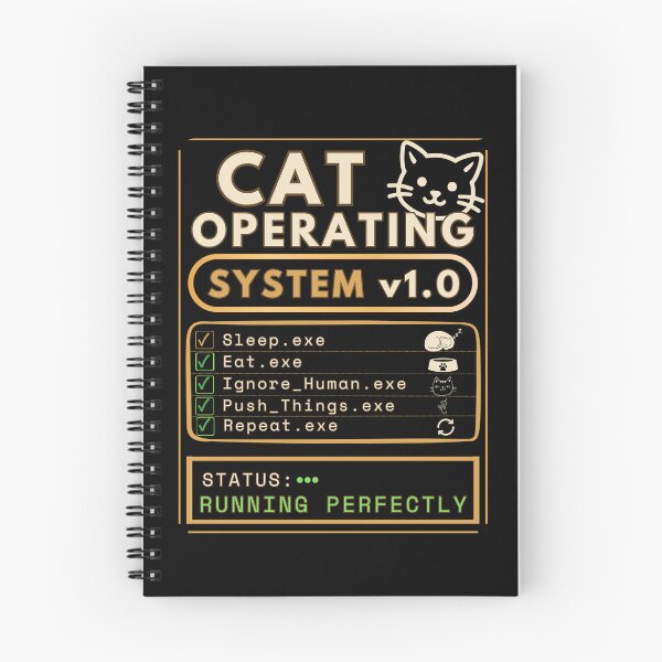 Item preview, Cat Operating System v1.0 Funny Programmer Cat Lover T-Shirt designed and sold by Uvclick.
