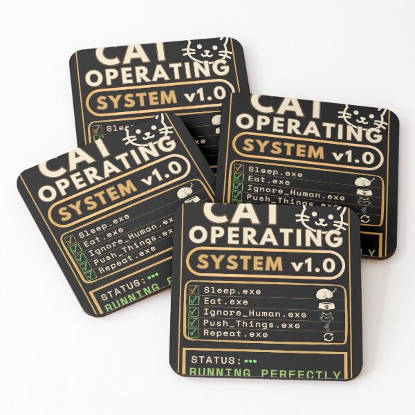 Item preview, Cat Operating System v1.0 Funny Programmer Cat Lover T-Shirt designed and sold by Uvclick.