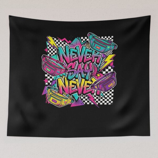 Item preview, Never Say Never 90s Retro Fanny Pack Street Art designed and sold by snowry.