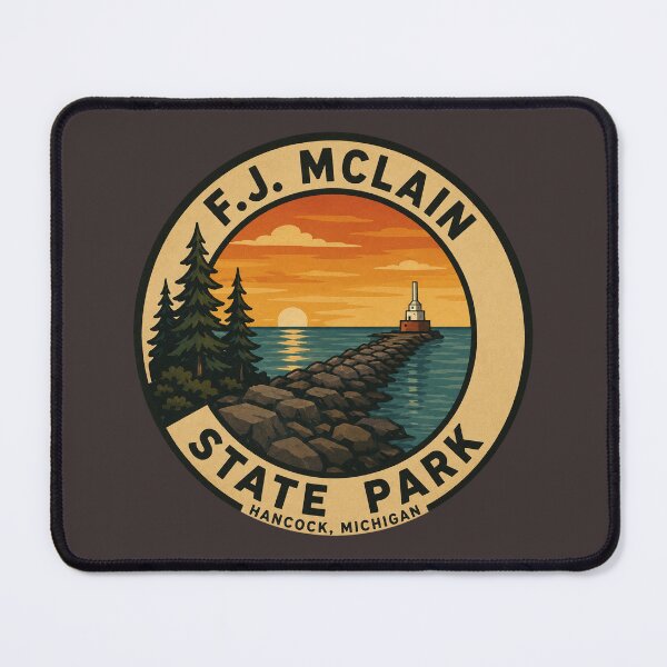 Item preview, F.J. McLain State Park Michigan Vintage Badge designed and sold by American Travels.