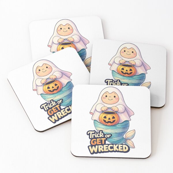 Item preview, Trick or Get Wrecked Shirt – Cute Ghost Mermaid Art designed and sold by SoftSproutstu.