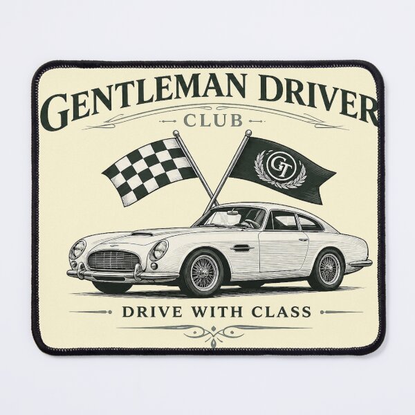 Item preview, Gentleman Driver Club Vintage Classic Car Shirt | Retro European Sports Car Racing Design | Classic Automobile Gift for Car Enthusiasts designed and sold by Ivory Code.