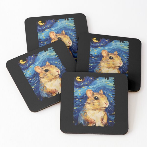 Item preview, Funny Gerbil Starry Night Illustration Mom Dad Kids designed and sold by rafaeltto.