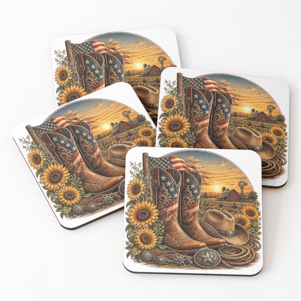Item preview, Patriotic Cowboy Boots and American Flag designed and sold by PetalGarden.