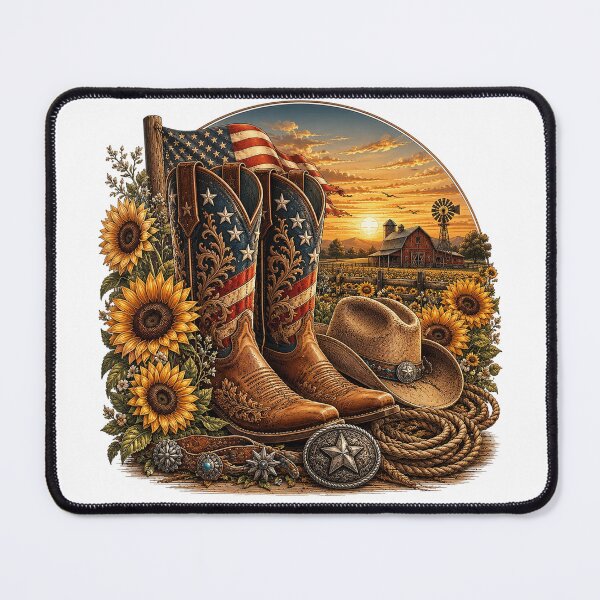 Item preview, Patriotic Cowboy Boots and American Flag designed and sold by PetalGarden.