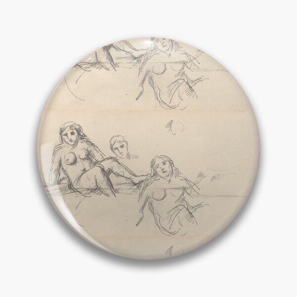 Item preview, Three Female Bathers Pencil Sketch Study designed and sold by artofuniverse.