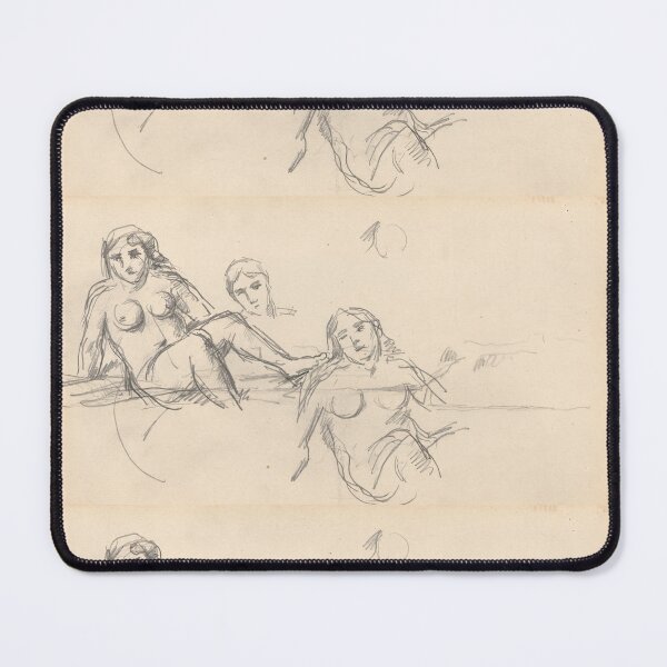 Item preview, Three Female Bathers Pencil Sketch Study designed and sold by artofuniverse.