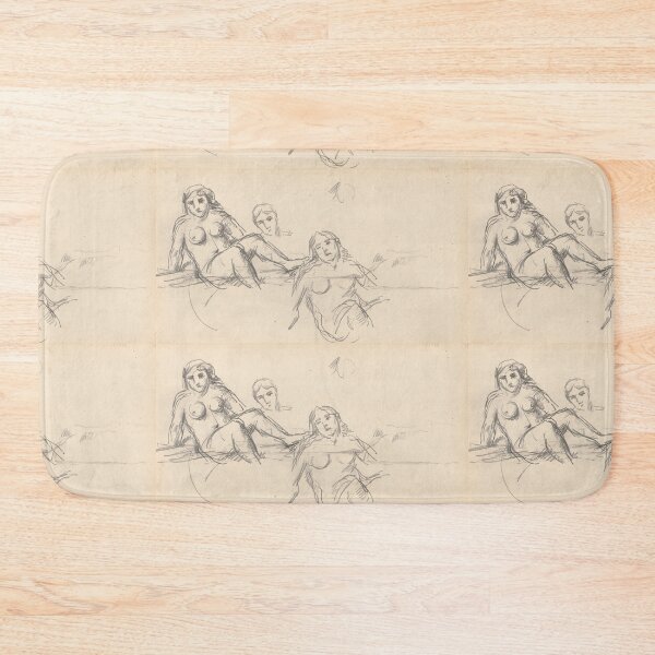 Item preview, Three Female Bathers Pencil Sketch Study designed and sold by artofuniverse.