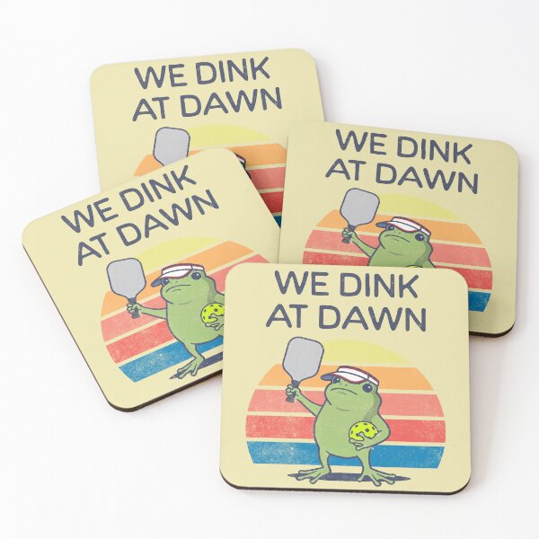 Item preview, We Dink At Dawn Funny Pickleball Frog Player designed and sold by d247.