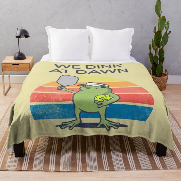 Item preview, We Dink At Dawn Funny Pickleball Frog Player designed and sold by d247.