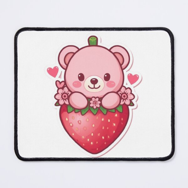 Item preview, Strawberry Bear Kawaii Sticker designed and sold by Stylestickers55.
