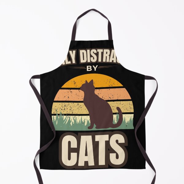 Item preview, Easily Distracted By Cats Funny Retro Vintage Cat Lover T-Shirt designed and sold by Uvclick.