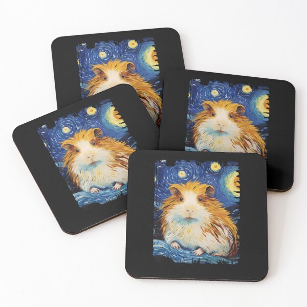 Item preview, Funny Guinea Pig Starry Night Illustration Mom Dad Kids designed and sold by rafaeltto.
