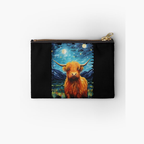 Item preview, Funny Highland Cow Starry Night Illustration Mom Dad Kids designed and sold by rafaeltto.