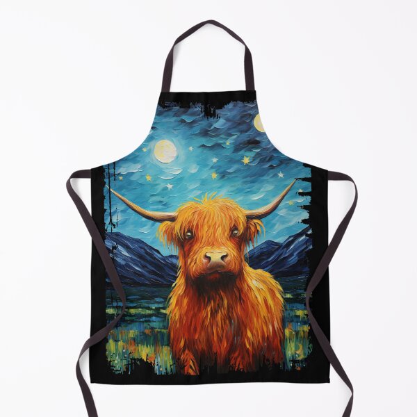 Item preview, Funny Highland Cow Starry Night Illustration Mom Dad Kids designed and sold by rafaeltto.