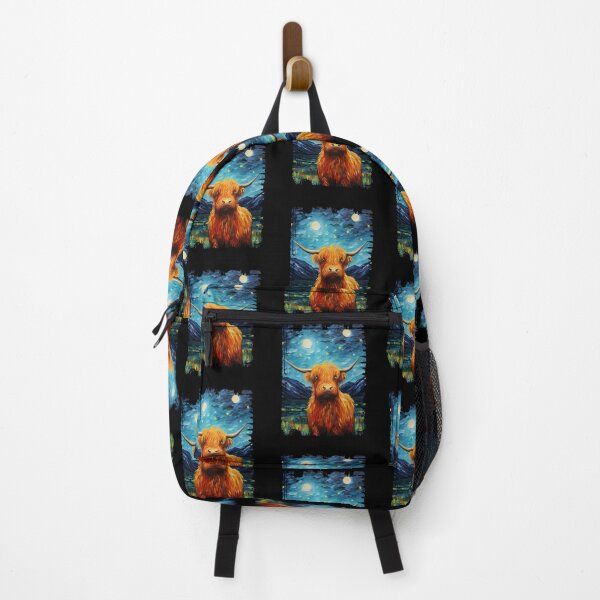 Item preview, Funny Highland Cow Starry Night Illustration Mom Dad Kids designed and sold by rafaeltto.