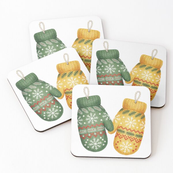 Item preview, Christmas Mittens Sticker | Cozy Winter Holiday Decor designed and sold by AillustriaAK.