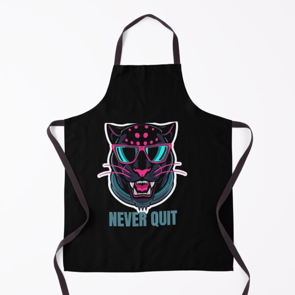 Item preview, Never Quit - Cyberpunk DJ Neon Black Panther designed and sold by BrokenVibe.