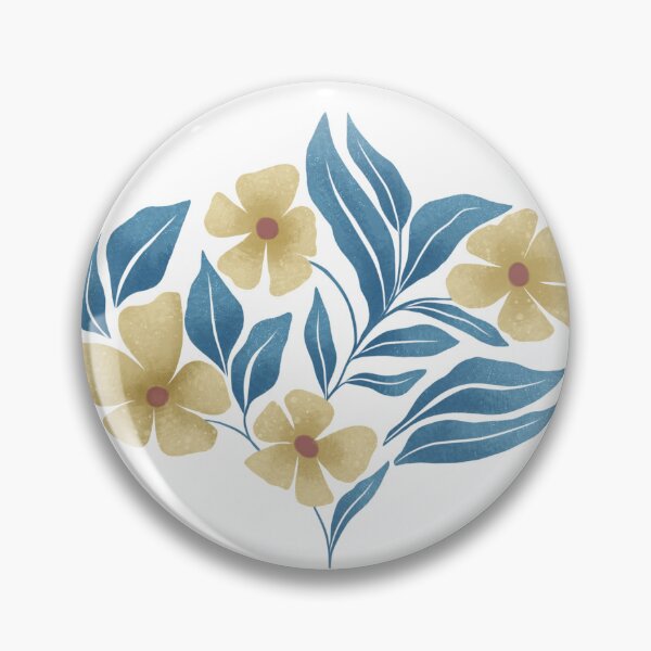 Item preview, Moody Gothic Indigo Blue and Yellow Floral Pattern designed and sold by StoriesInGrain.