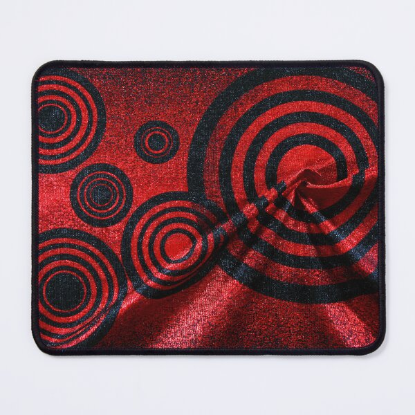 Item preview, Red and Black Ruffled Fabric with Geometric Circles in Chaos designed and sold by JaimeLikes.