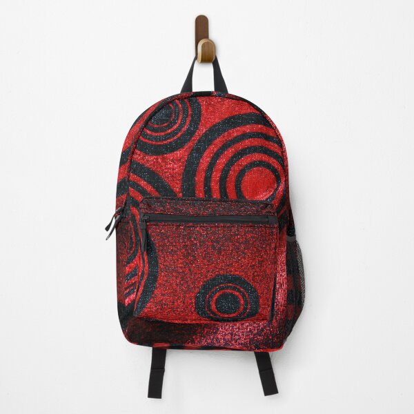 Item preview, Red and Black Ruffled Fabric with Geometric Circles in Chaos designed and sold by JaimeLikes.