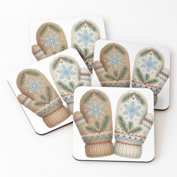 Item preview, Christmas Mittens Sticker | Cozy Winter Holiday Decor designed and sold by AillustriaAK.