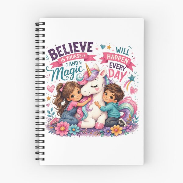 Item preview, Believe in Yourself and Magic Will Happen Every Day – Cute Unicorn Illustration designed and sold by MedRoh.