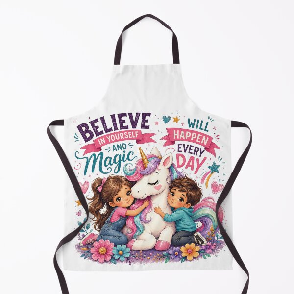 Item preview, Believe in Yourself and Magic Will Happen Every Day – Cute Unicorn Illustration designed and sold by MedRoh.