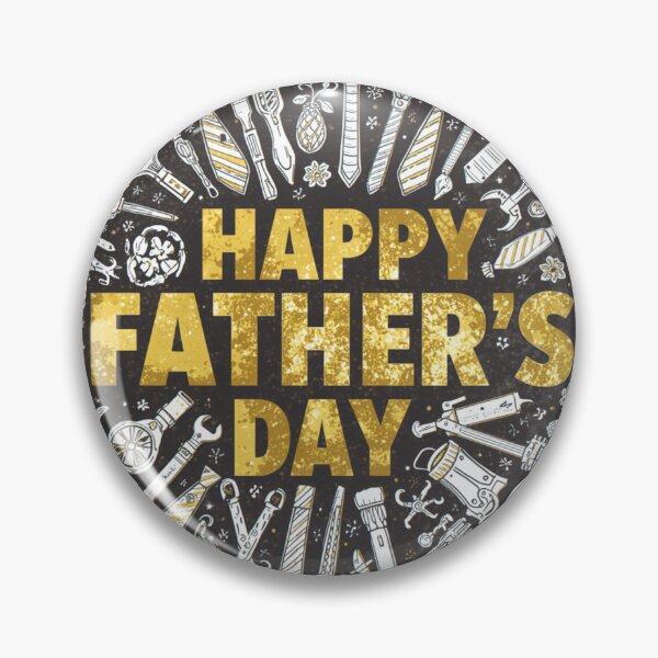 Item preview, Happy Fathers Day Handyman Tools and Ties Gold Typography designed and sold by GeoandHome.