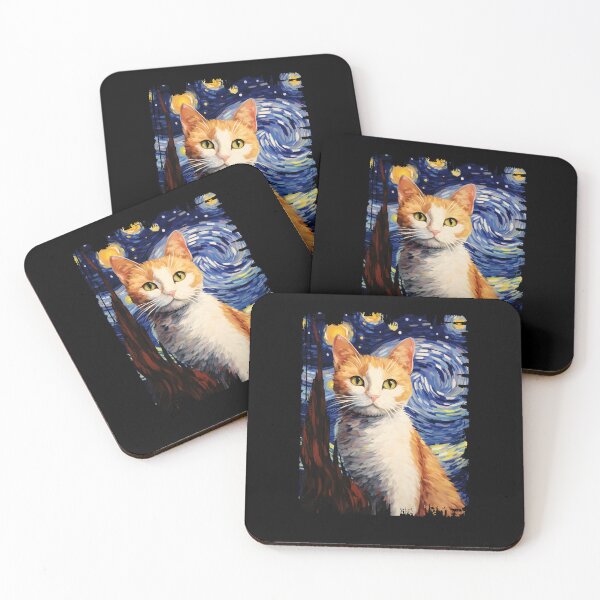 Item preview, Funny Japanese Bobtail Cat Starry Night Illustration Mom Dad Kids designed and sold by rafaeltto.