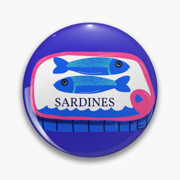 Item preview, Sardines in a blue and pink colorful Tin designed and sold by giulyz.