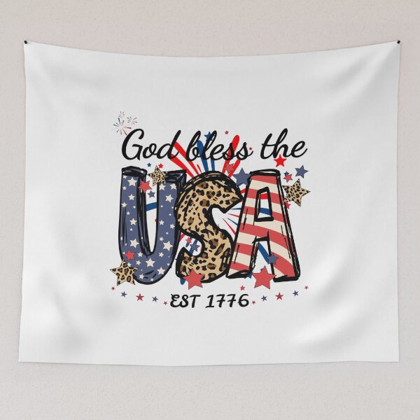 Item preview, God Bless The USA EST 1776 designed and sold by ZenfiniteDesign.