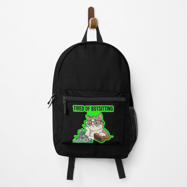 Item preview, Tired of Botsitting Funny Cat IT Support Design designed and sold by Cat Meme Fund.